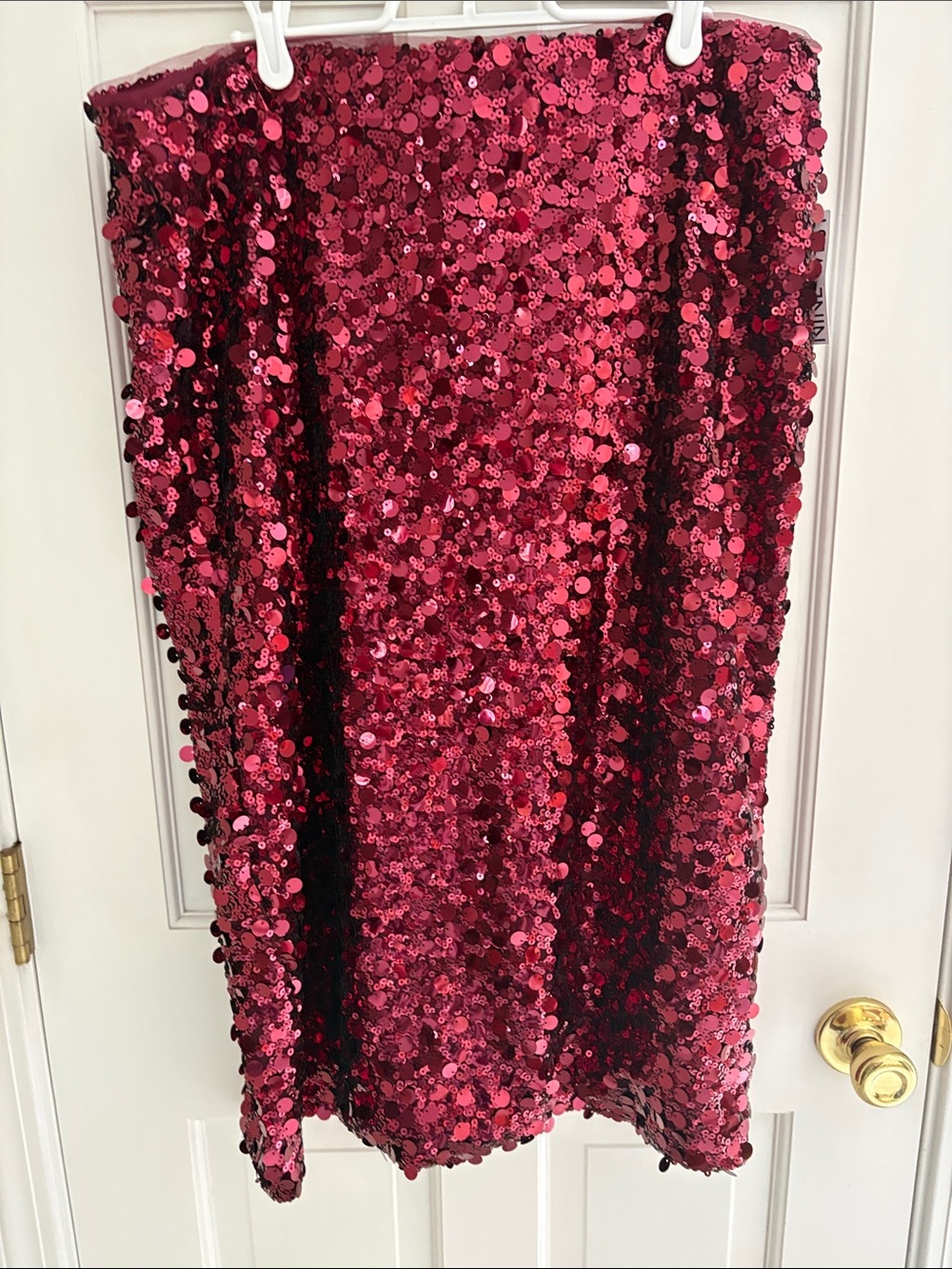 None west xl Wine Red Sequin Pencil Skirt bnwt
